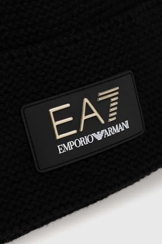Μάλλινο σκουφί EA7 Emporio Armani μαύρο