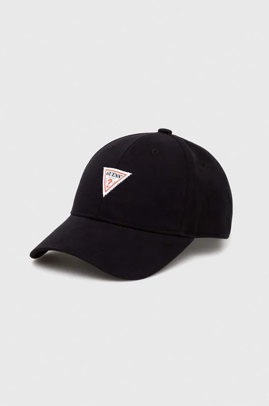 μαύρο Βαμβακερό καπέλο του μπέιζμπολ Guess Originals Ανδρικά