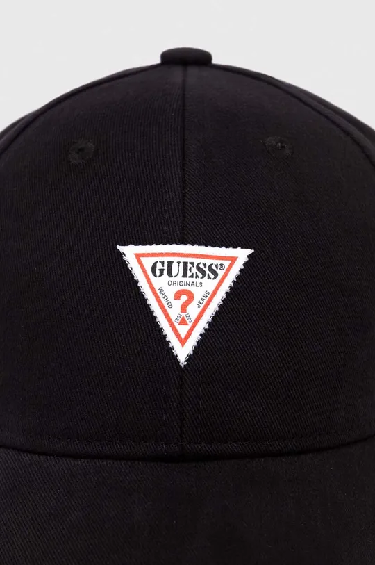 Bombažna bejzbolska kapa Guess Originals črna