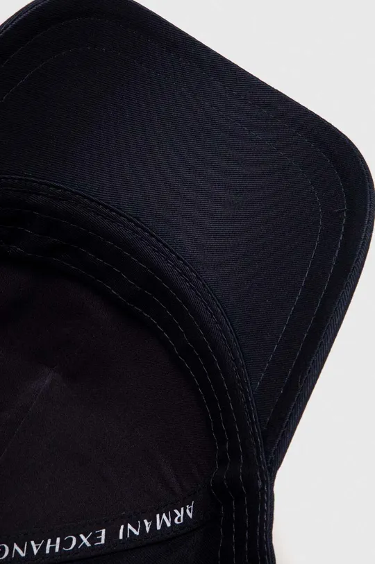 Armani Exchange czapka z daszkiem bawełniana 100 % Bawełna