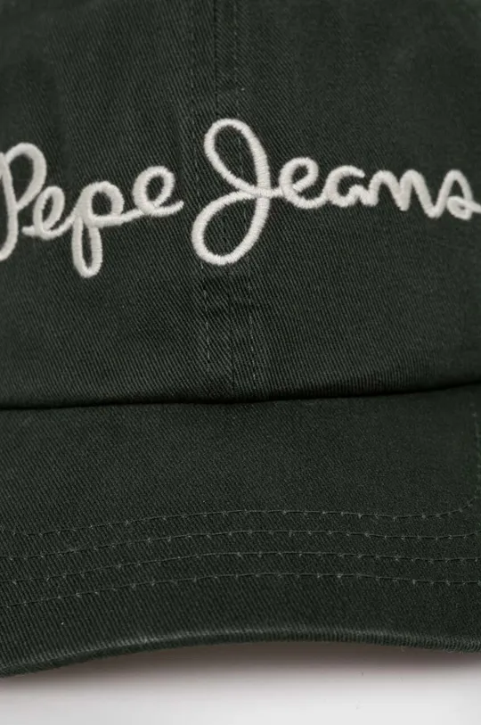 Βαμβακερό καπέλο του μπέιζμπολ Pepe Jeans Gilbert πράσινο