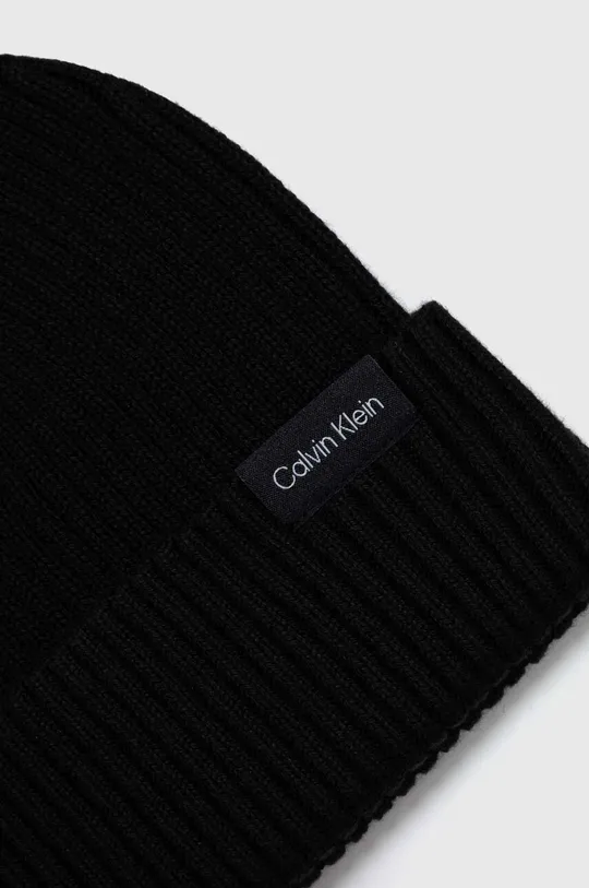 Шапка та шарф з домішкою кашеміру Calvin Klein чорний