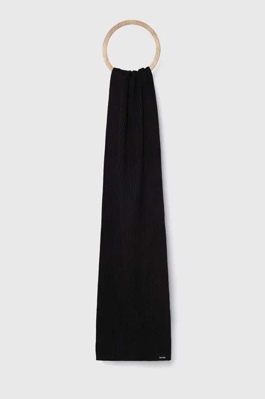 чорний Шапка та шарф з домішкою кашеміру Calvin Klein