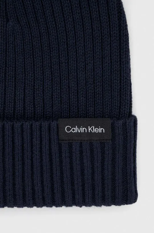 Шапка с примесью кашемира Calvin Klein 95% Хлопок, 5% Кашемир