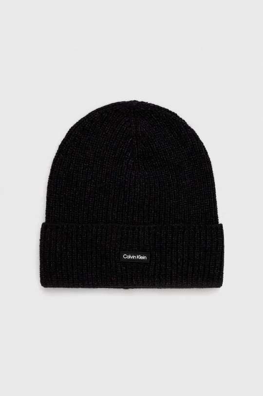 čierna Vlnená čiapka Calvin Klein Pánsky