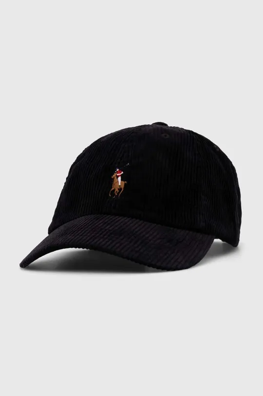 μαύρο Βαμβακερό καπέλο του μπέιζμπολ Polo Ralph Lauren Ανδρικά