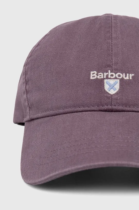 Barbour czapka z daszkiem bawełniana fioletowy
