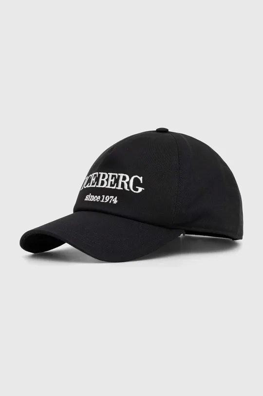 μαύρο Βαμβακερό καπέλο του μπέιζμπολ Iceberg Ανδρικά
