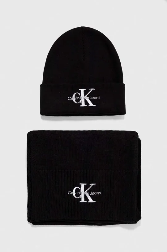 чорний Бавовняна шапка і шарф Calvin Klein Jeans Чоловічий