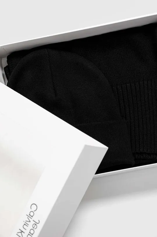 Calvin Klein Jeans czapka i szalik bawełniany