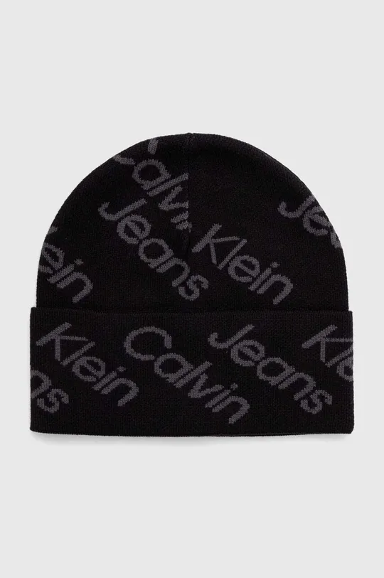 czarny Calvin Klein Jeans czapka bawełniana Męski