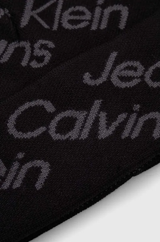 Calvin Klein Jeans czapka bawełniana czarny
