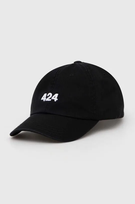 czarny 424 czapka z daszkiem bawełniana Męski