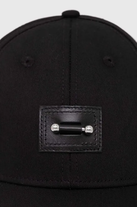 Neil Barett czapka z daszkiem TWILL SIX PANELS CAP czarny