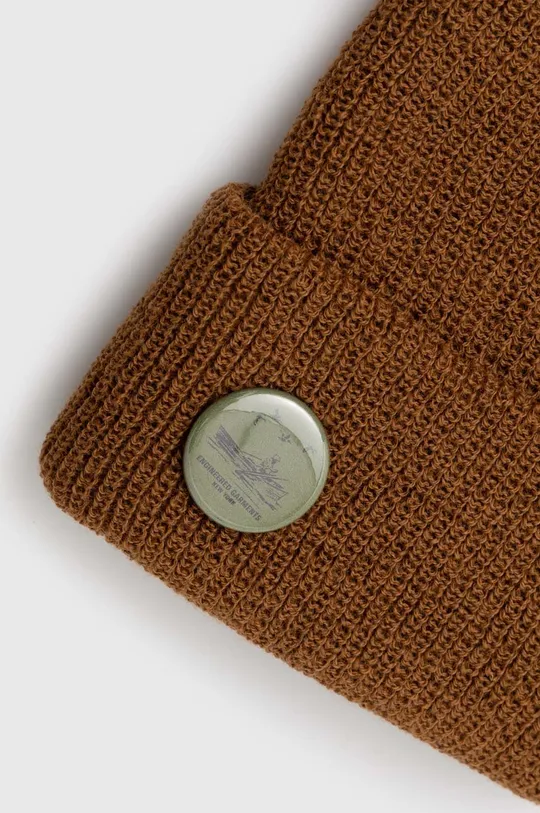 Вовняна шапка Engineered Garments Watch Cap коричневий