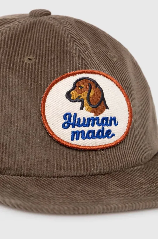 Human Made czapka z daszkiem sztruksowa 6 Panel Corduroy szary