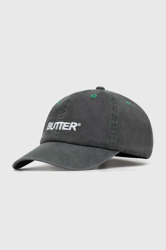gray Butter Goods cotton baseball cap Rounded Logo 6 Panel Cap Men’s