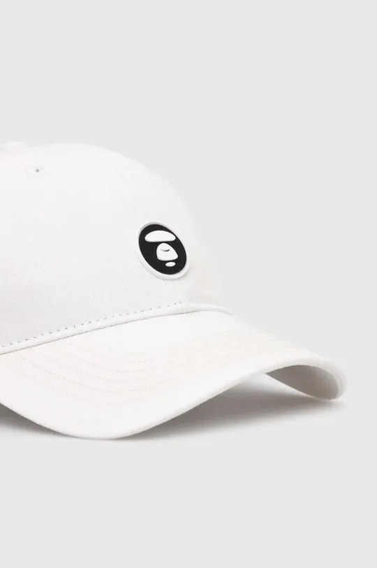 Βαμβακερό καπέλο του μπέιζμπολ AAPE Cotton λευκό