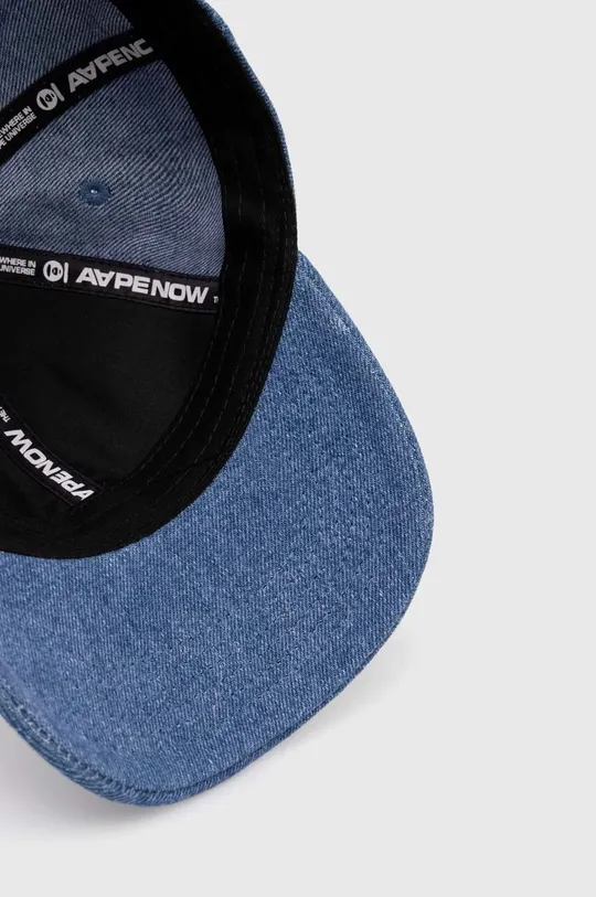 niebieski AAPE czapka z daszkiem bawełniana Cotton Denim