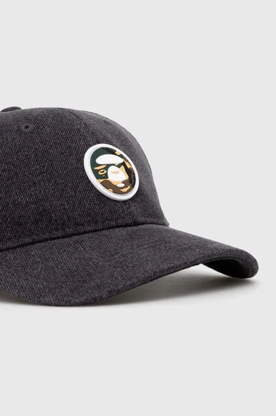 Βαμβακερό καπέλο του μπέιζμπολ AAPE Cotton Denim μαύρο