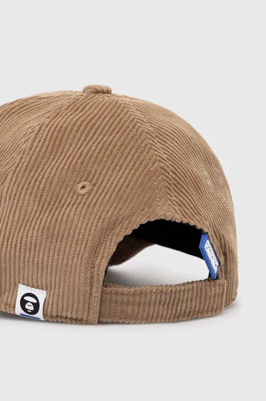 Βαμβακερό καπέλο του μπέιζμπολ AAPE Cotton Corduroy μπεζ