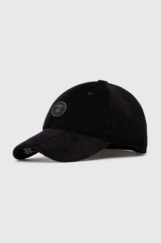 μαύρο Βαμβακερό καπέλο του μπέιζμπολ AAPE Cotton Corduroy Ανδρικά