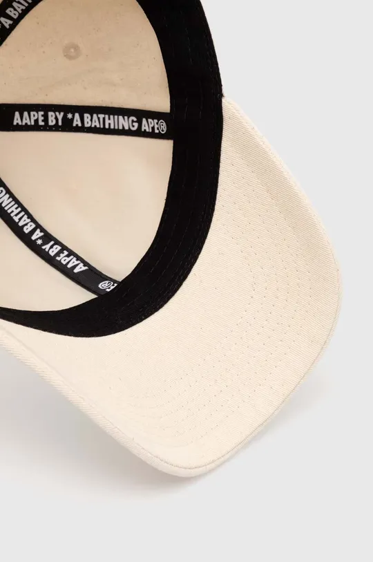 beżowy AAPE czapka z daszkiem bawełniana 3D 