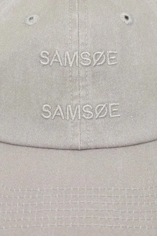 Samsoe Samsoe czapka z daszkiem bawełniana 100 % Bawełna