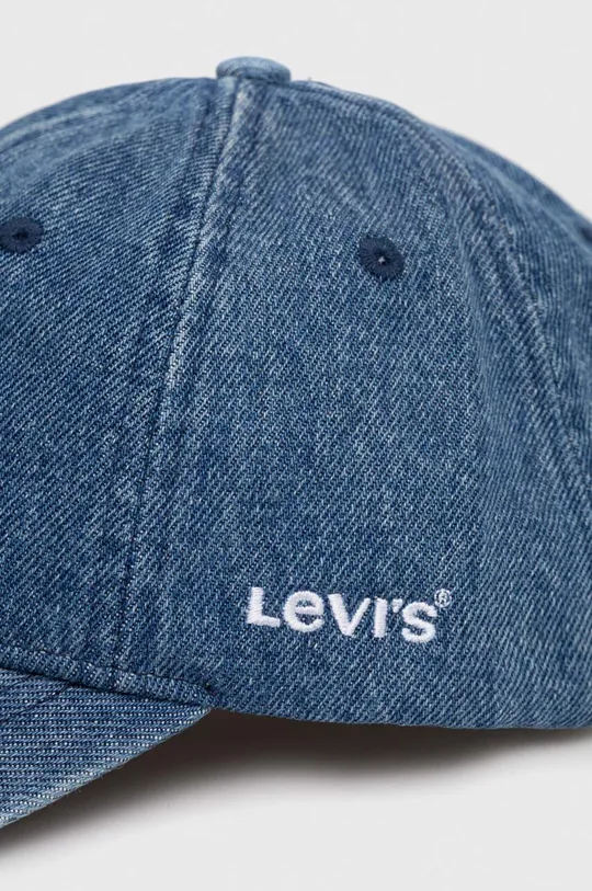 Levi's czapka z daszkiem bawełniana niebieski