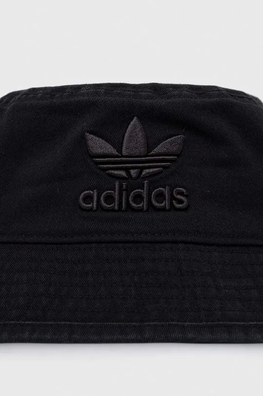 Шляпа из хлопка adidas Originals чёрный