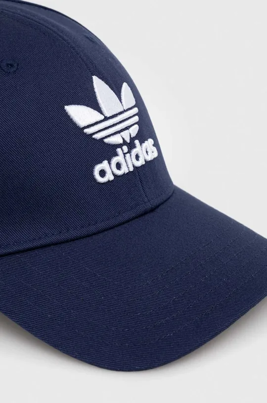 Pamučna kapa sa šiltom adidas Originals plava