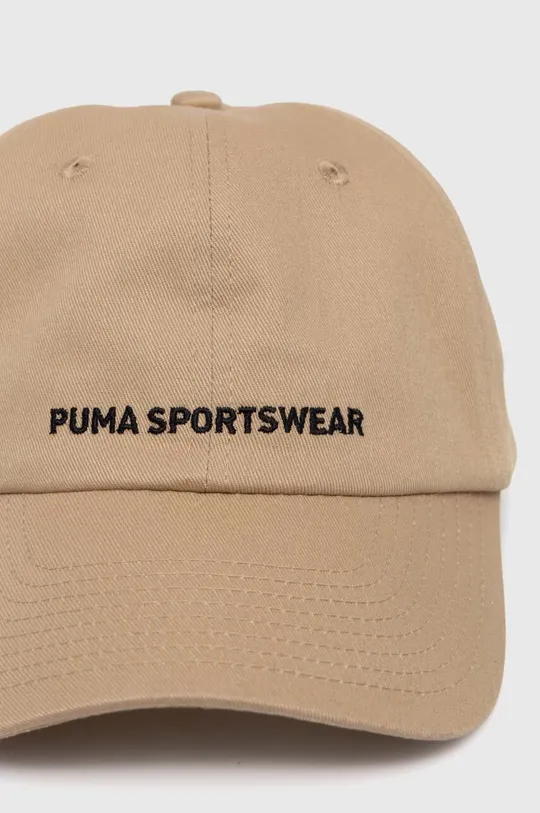 Хлопковая кепка Puma бежевый