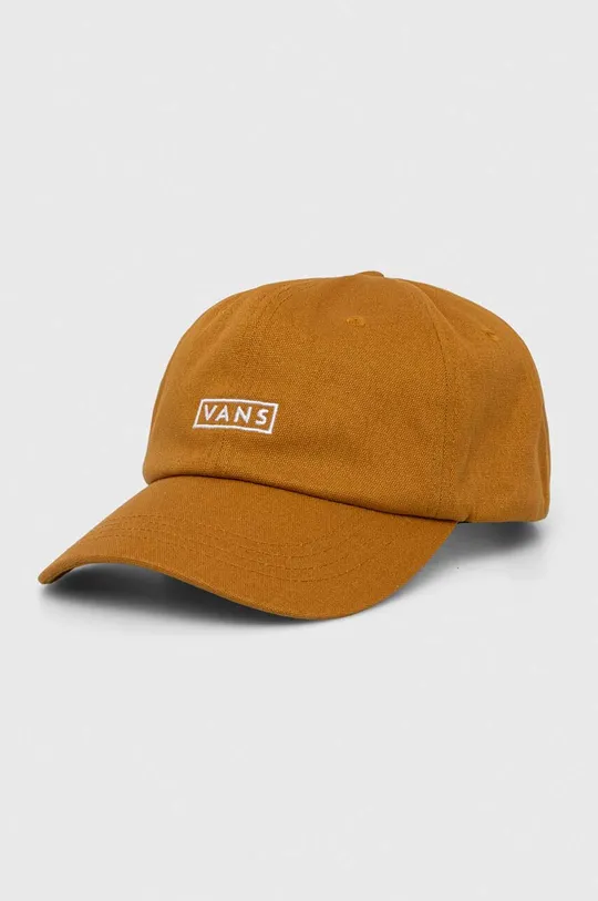 brązowy Vans czapka z daszkiem bawełniana Unisex