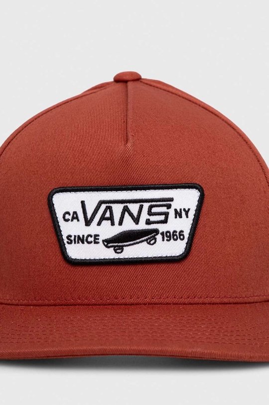 Vans czapka z daszkiem bawełniana brązowy