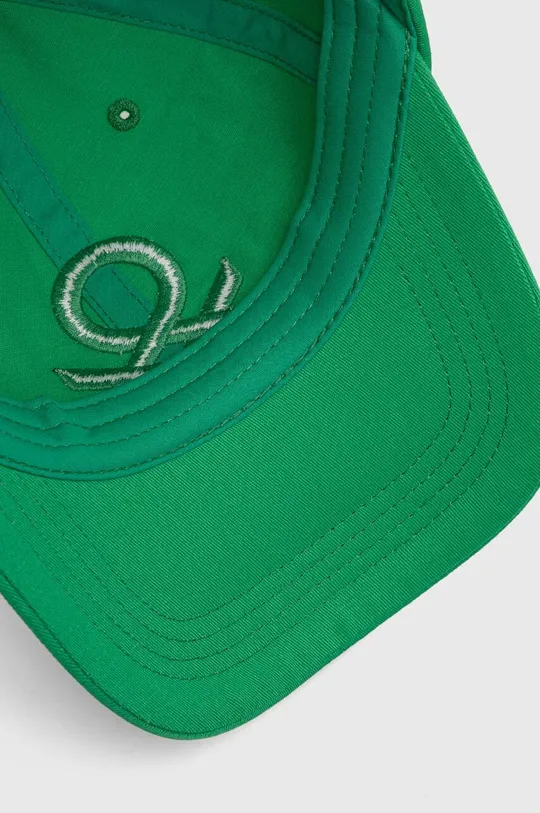 πράσινο Βαμβακερό καπέλο του μπέιζμπολ United Colors of Benetton