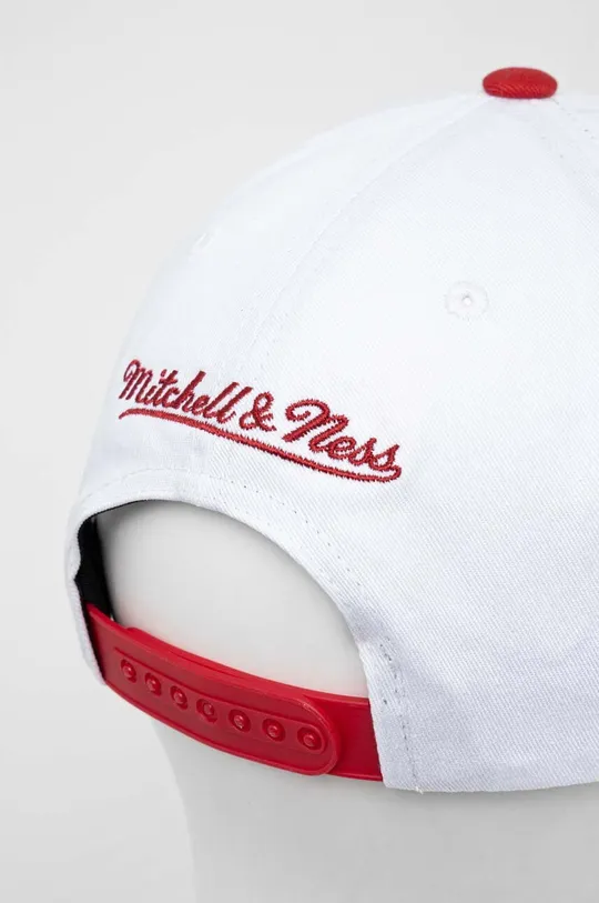Βαμβακερό καπέλο του μπέιζμπολ Mitchell&Ness MIAMI HEAT λευκό