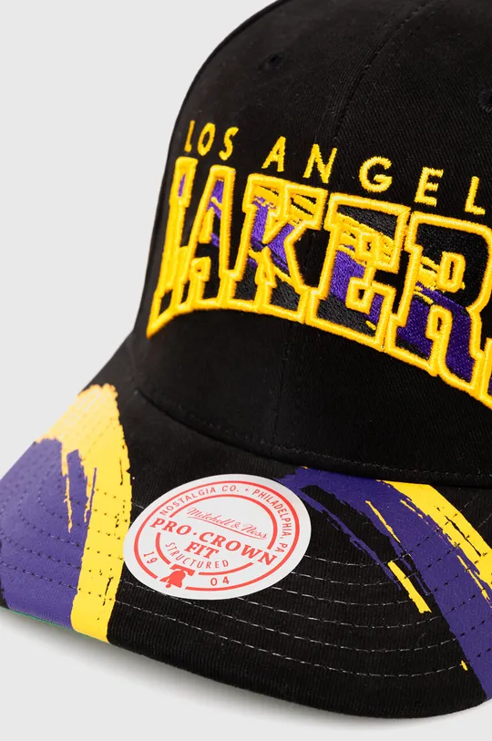 Βαμβακερό καπέλο του μπέιζμπολ Mitchell&Ness LOS ANGELES LAKERS μαύρο