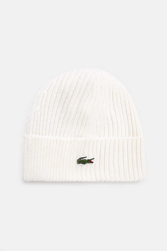 Lacoste wool beanie applique beige RB0001