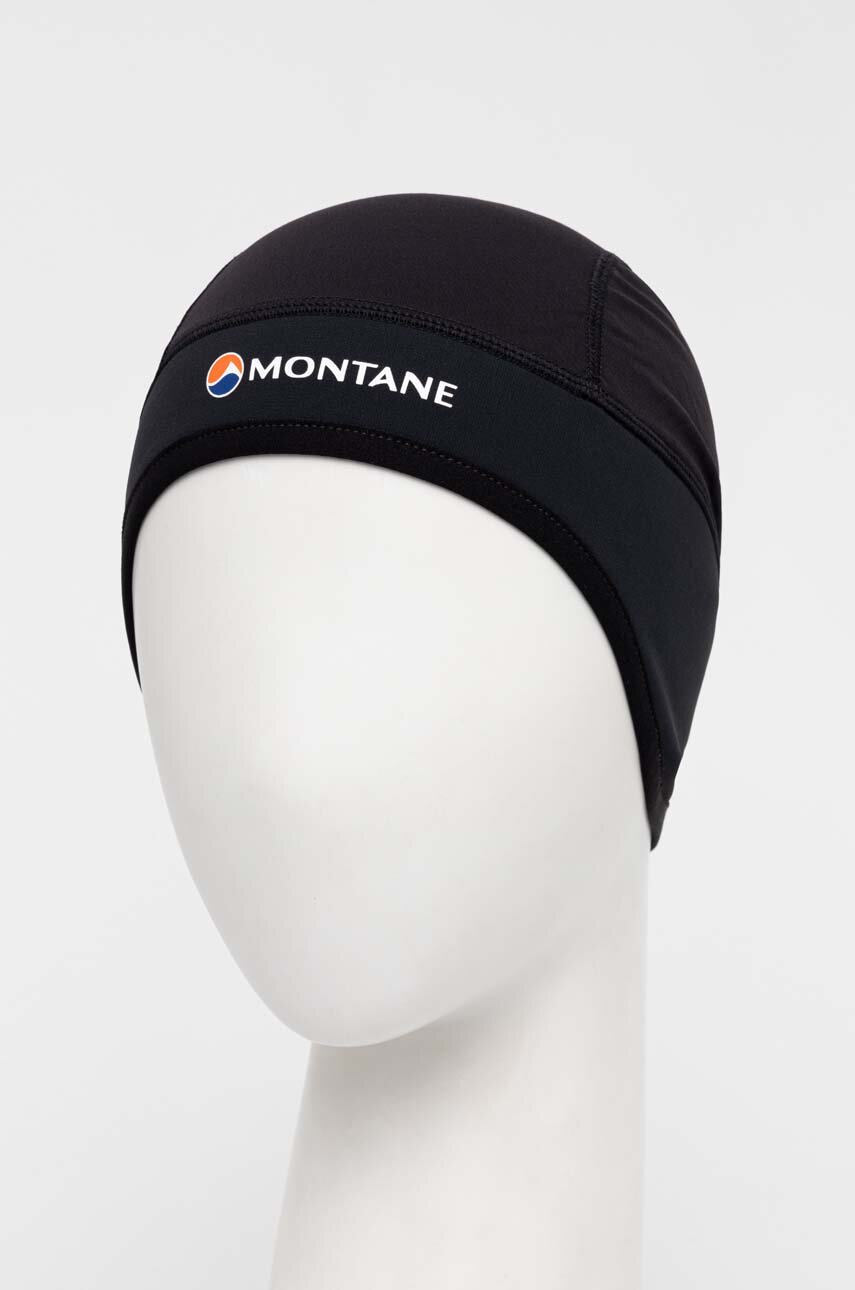 Montane czapka Windjammer Helmet kolor czarny z cienkiej dzianiny