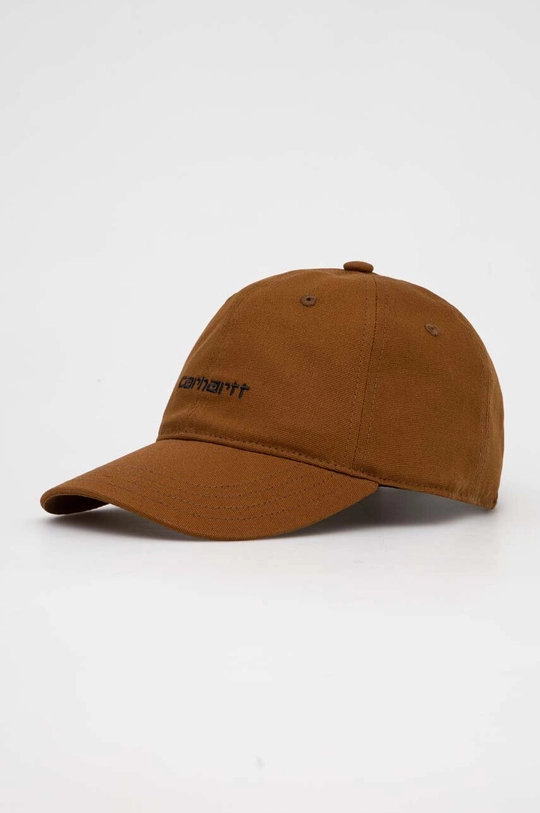 hnědá Bavlněná baseballová čepice Carhartt WIP Unisex