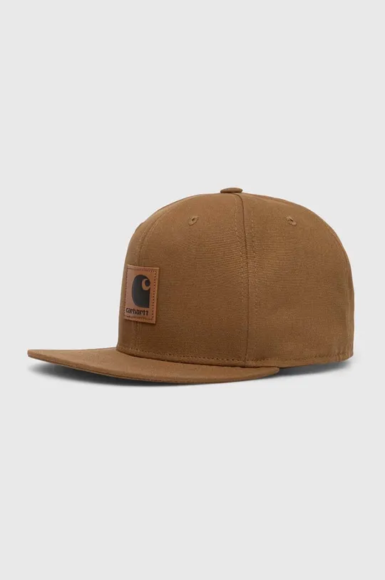 brązowy Carhartt WIP czapka z daszkiem bawełniana Logo Cap Unisex