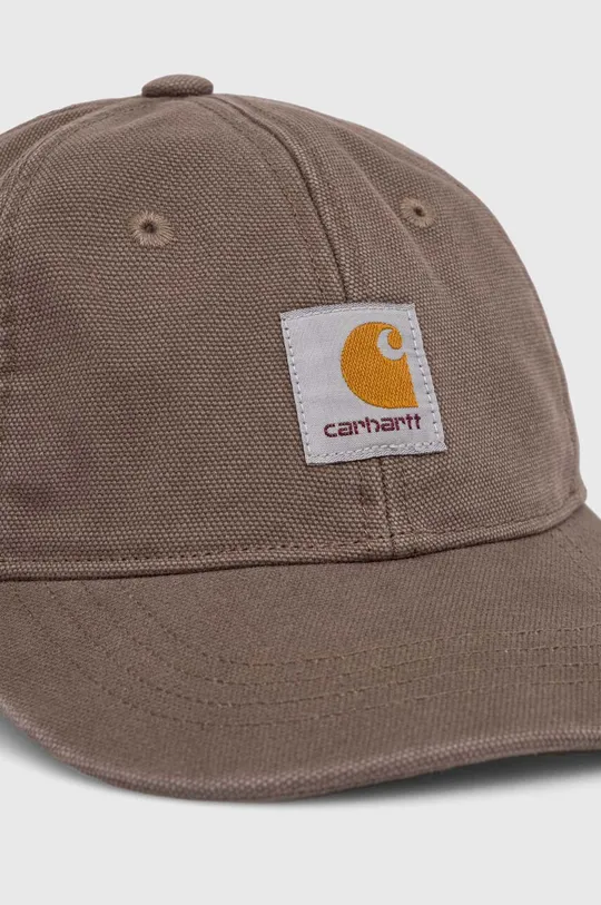 Βαμβακερό καπέλο του μπέιζμπολ Carhartt WIP καφέ