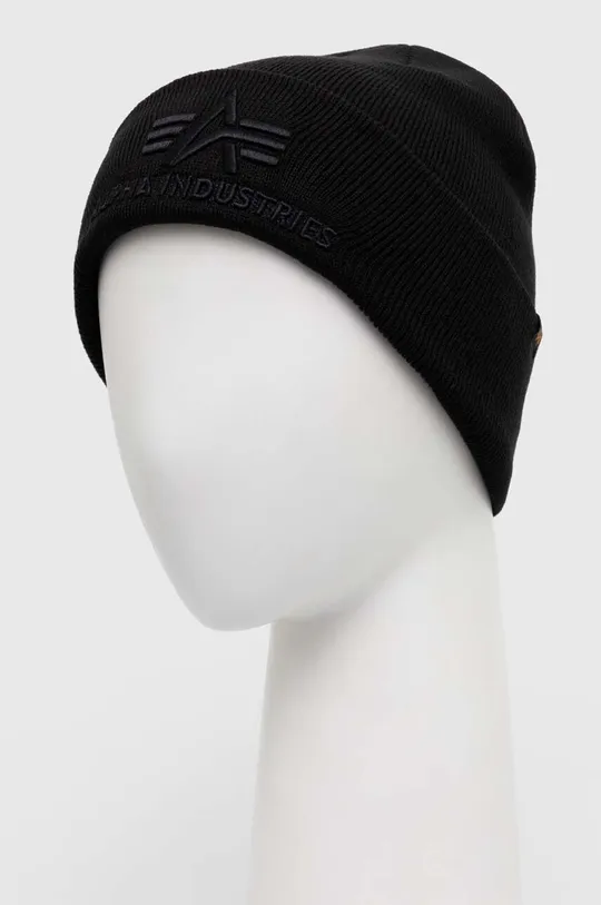 čierna Čiapka Alpha Industries 3D Beanie