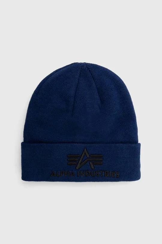 niebieski Alpha Industries czapka 3D Beanie Unisex