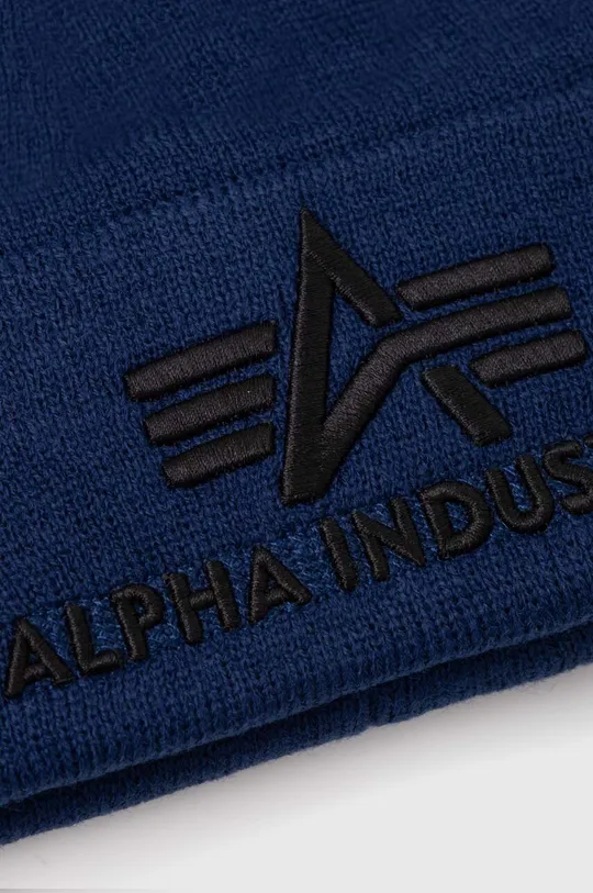 Alpha Industries beanie 3D Beanie blue