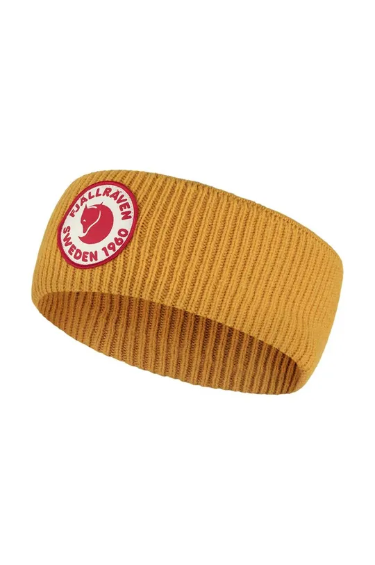yellow Fjallraven wool headband 1960 Logo Unisex