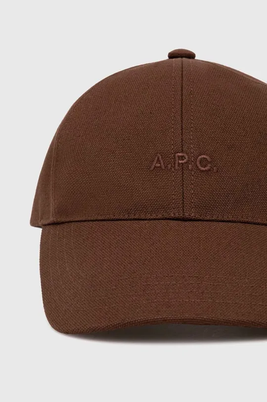 A.P.C. șapcă de baseball din bumbac maro