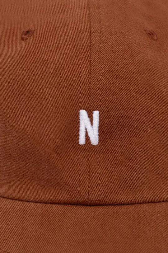 Βαμβακερό καπέλο του μπέιζμπολ Norse Projects Twill Sports Cap καφέ