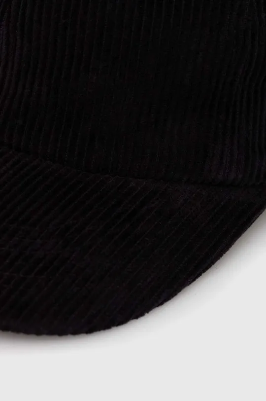 Norse Projects czapka z daszkiem sztruksowa Wide Wale Corduroy Sports Cap czarny