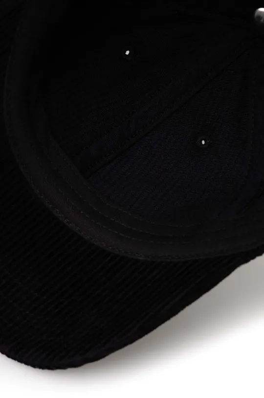 czarny Norse Projects czapka z daszkiem sztruksowa Wide Wale Corduroy Sports Cap